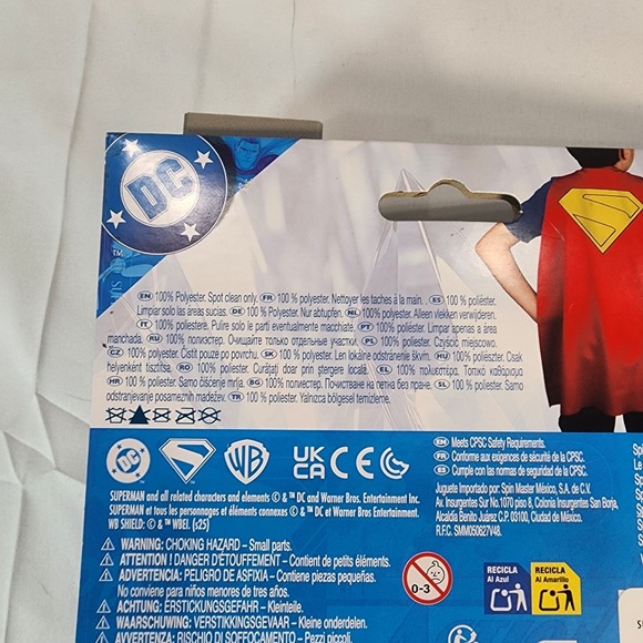 Kids DC Comic Superman Cape Set Costume Brand New - Picture 7 of 7